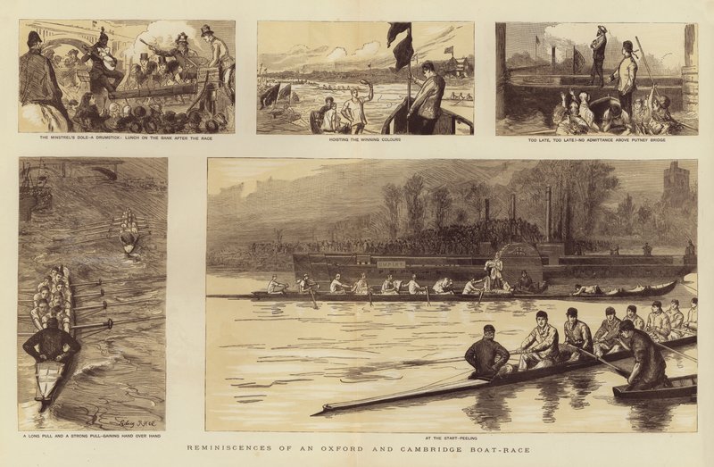 Vzpomínky na závody lodí v Oxfordu a Cambridge od Sydney Prior Hall
