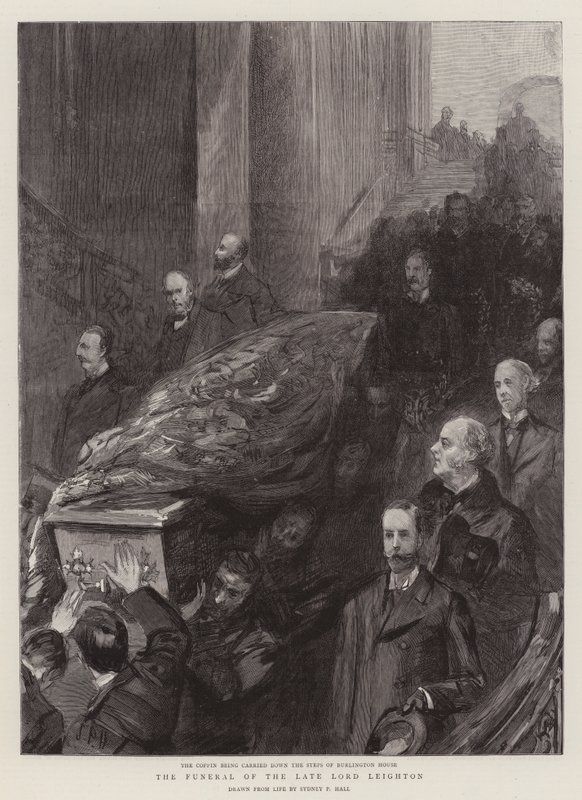 Pohřeb zesnulého lorda Leightona od Sydney Prior Hall