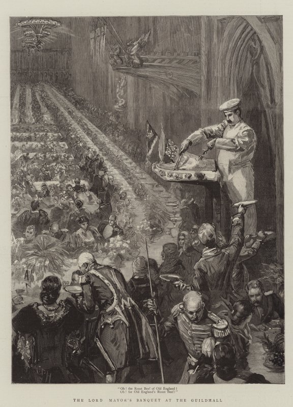Banket primátora v Guildhall od Sydney Prior Hall