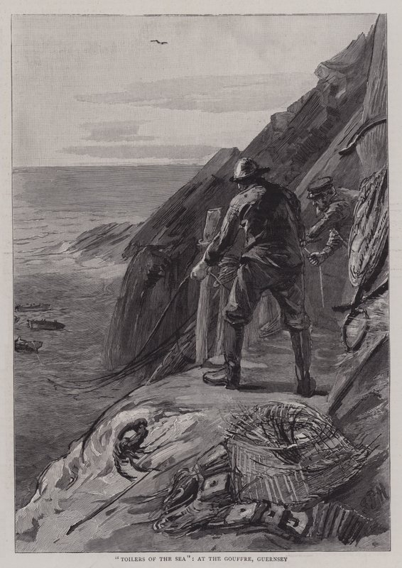Toilers of the Sea, v Gouffre, Guernsey od Sydney Prior Hall