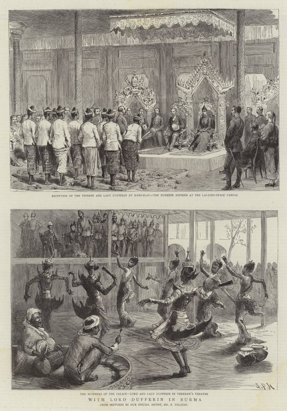 S lordem Dufferinem v Barmě od Sydney Prior Hall