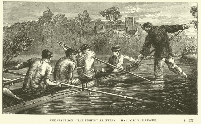 Ilustrace pro Toma Browna v Oxfordu od Thomase Hughese od Sydney Prior after Hall