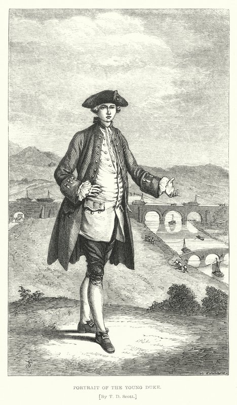 Portrét mladého vévody (rytina) od T. D. (after) Scott