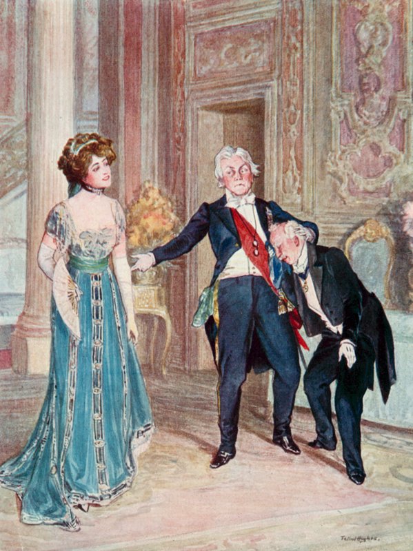 Veselá vdova: Novikovitch se radí s Popoffovými od Talbot Hughes