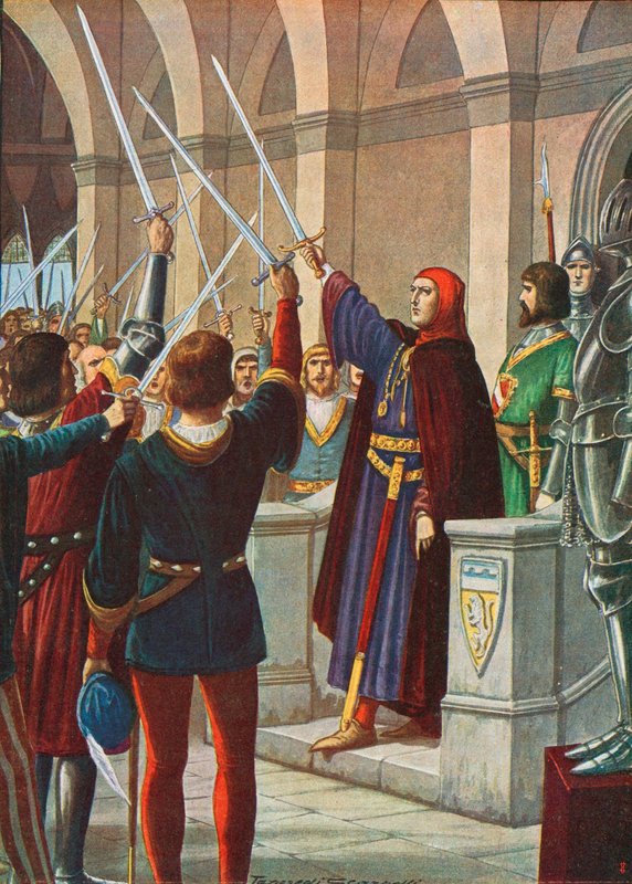 Cangrande della Scala jmenován generálem ligy Ghibillini v prosinci 1318 od Tancredi Scarpelli