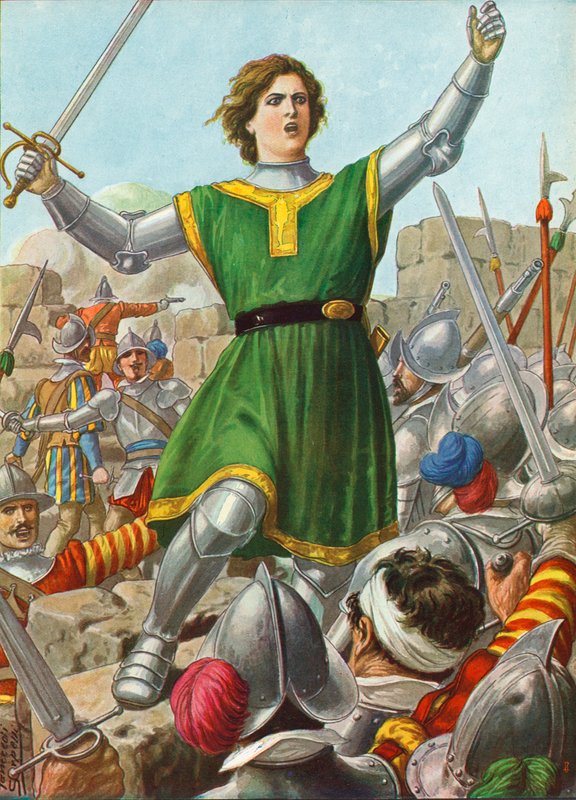 Caterina Sforza vede odpor ve Forli dne 12. ledna 1500 od Tancredi Scarpelli