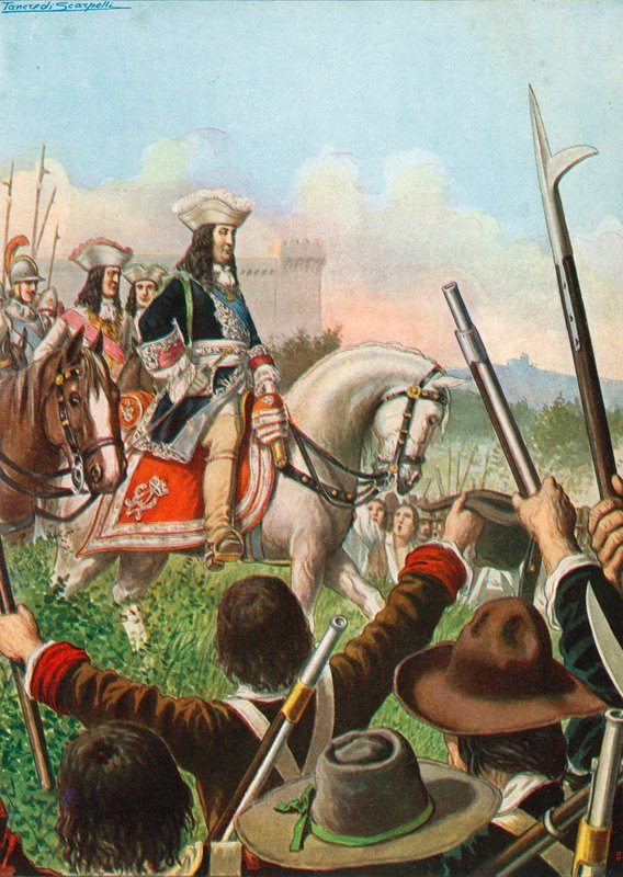 Vyhlášení války mezi Piemontem a Francií bylo přijato s radostí poddanými Viktora Amadea od Tancredi Scarpelli