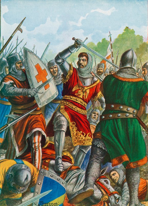 Ezzelino III da Romano zajat poblíž Bergama v roce 1259 od Tancredi Scarpelli