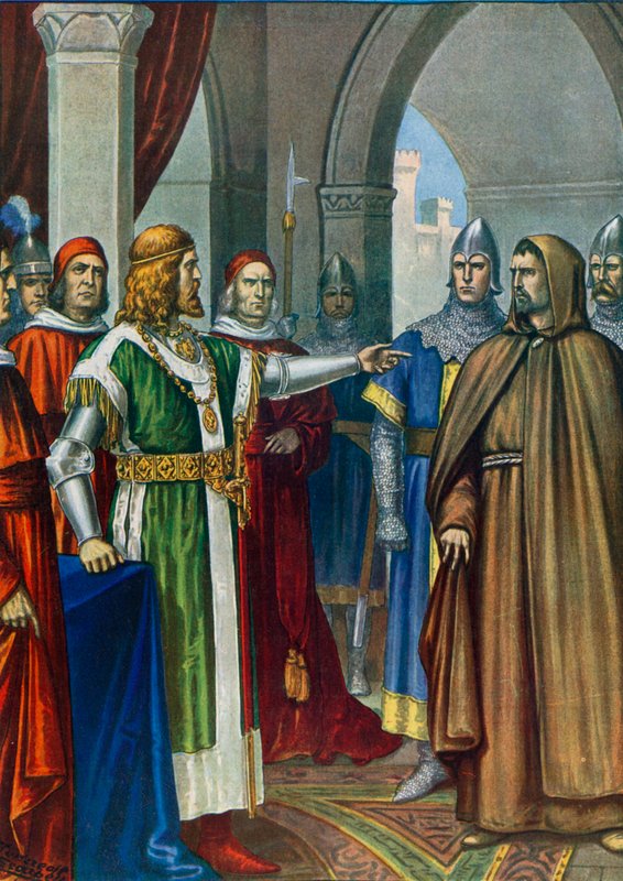 Frederick Barbarossa a Arnold z Brescie od Tancredi Scarpelli