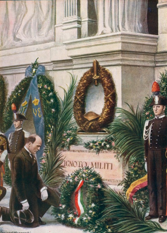 Pocta il Duce u hrobu neznámého vojína od Tancredi Scarpelli