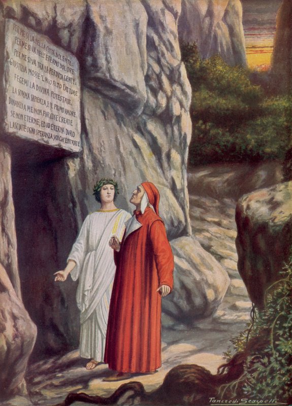 Ilustrace k Dantově Božské komedii od Tancredi Scarpelli