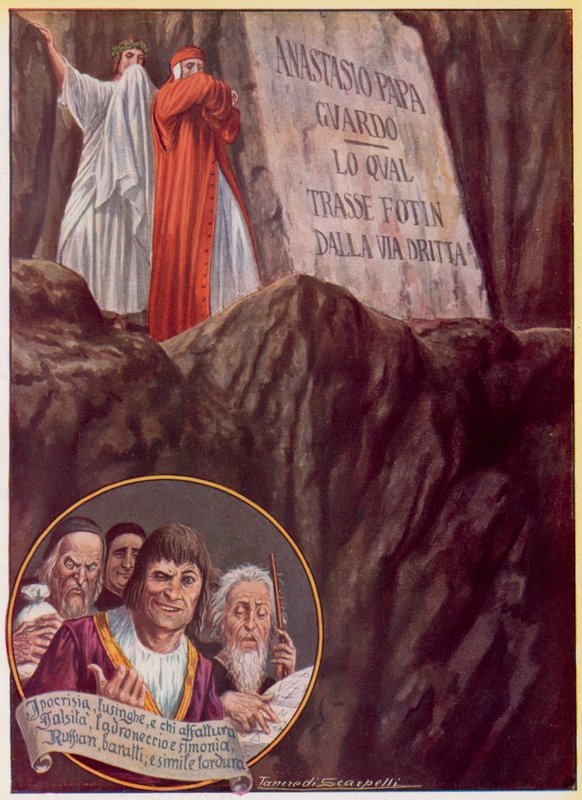 Ilustrace k Dantově Božské komedii od Tancredi Scarpelli