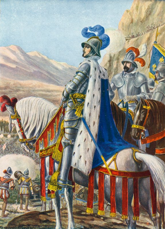 Francouzský král František I. zkoumal Alpy 15. srpna 1515 od Tancredi Scarpelli