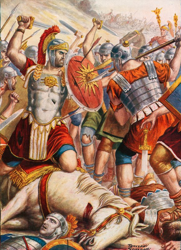 Lucullus bojuje za zastavení postupu Mithridata od Tancredi Scarpelli
