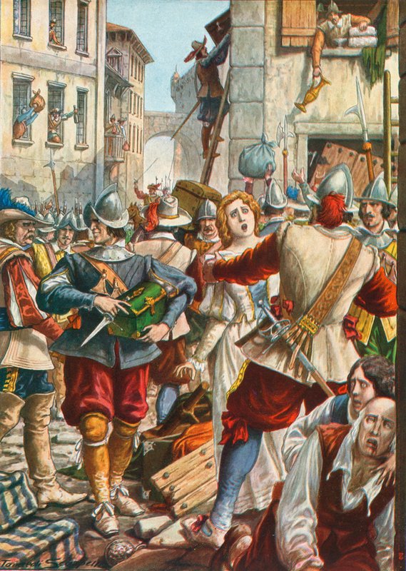 Mantua byla napadena Rakušany v roce 1630 od Tancredi Scarpelli
