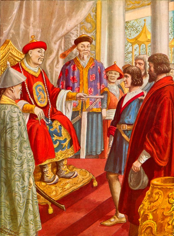 Marco Polo mladší byl předložen Kublajchánovi od Tancredi Scarpelli