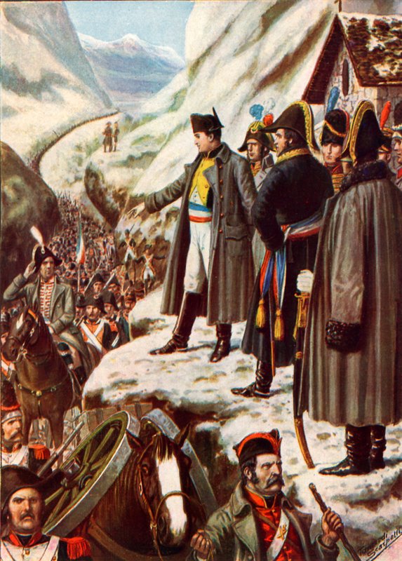 Napoleon v průsmyku Great St Bernard Pass od Tancredi Scarpelli