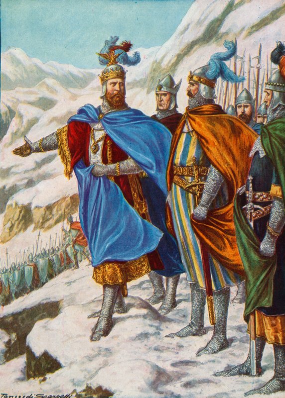 Otto I, císař Svaté říše římské, napadl Itálii v roce 951 od Tancredi Scarpelli