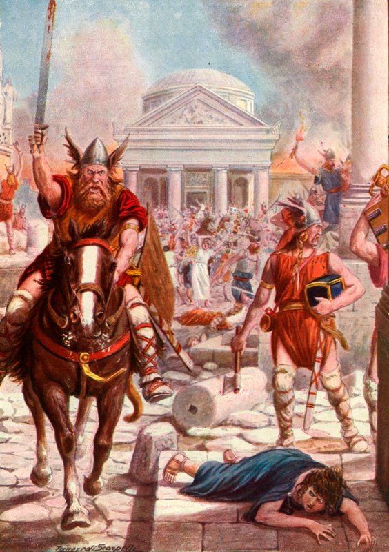 Řím napaden barbary od Tancredi Scarpelli