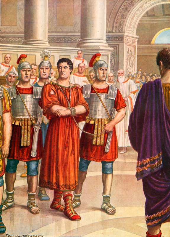 Sejanus zatčen v Senátu od Tancredi Scarpelli