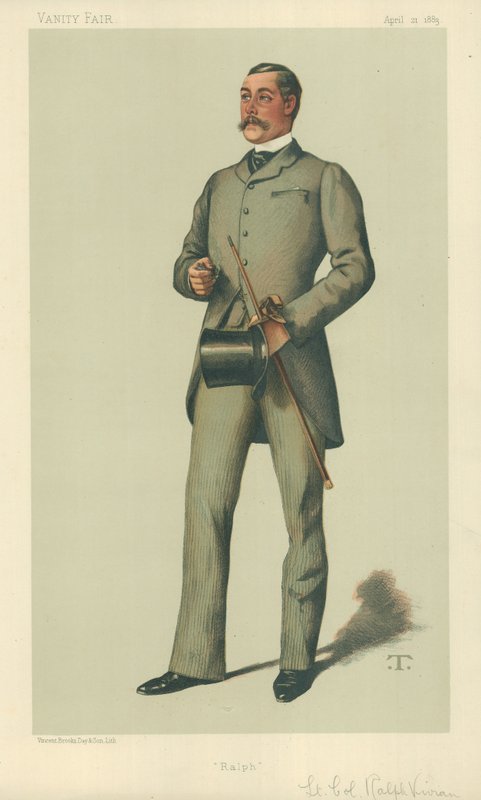 Podplukovník Ralph Vivian, Ralph, 21. dubna 1883, karikatura Vanity Fair od Theobald Chartran