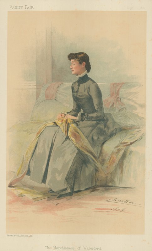 Markýza z Waterfordu, 1. září 1883, karikatura Vanity Fair od Theobald Chartran
