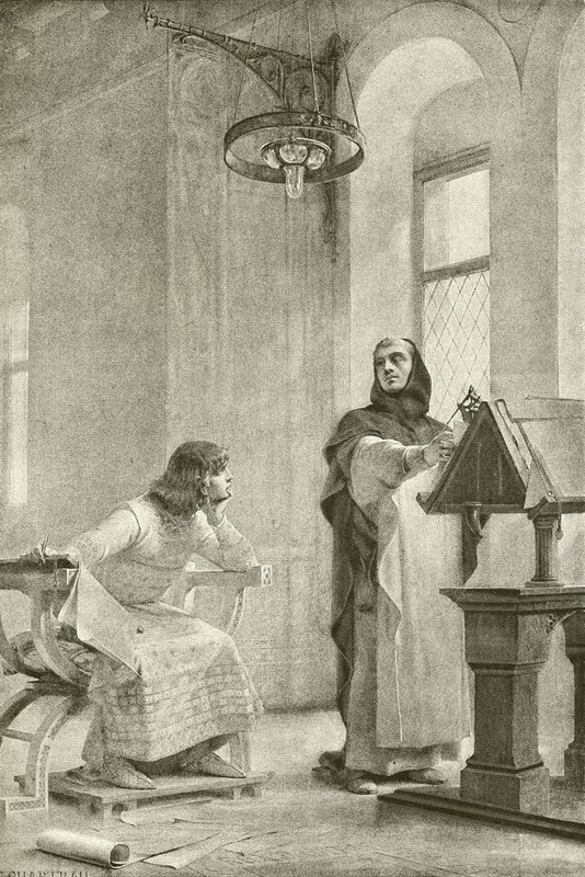 Vzdělání Ludvíka IX. (hlubotisk) od Theobald Chartran