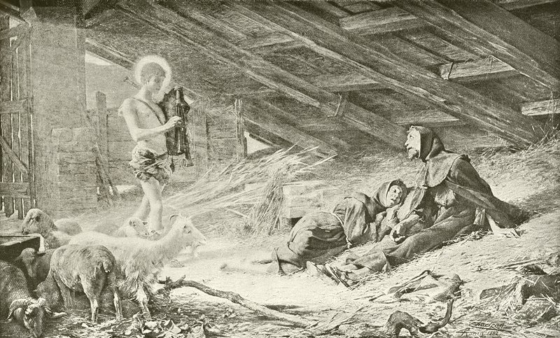Vidění sv. Františka (hlubotisk) od Theobald Chartran