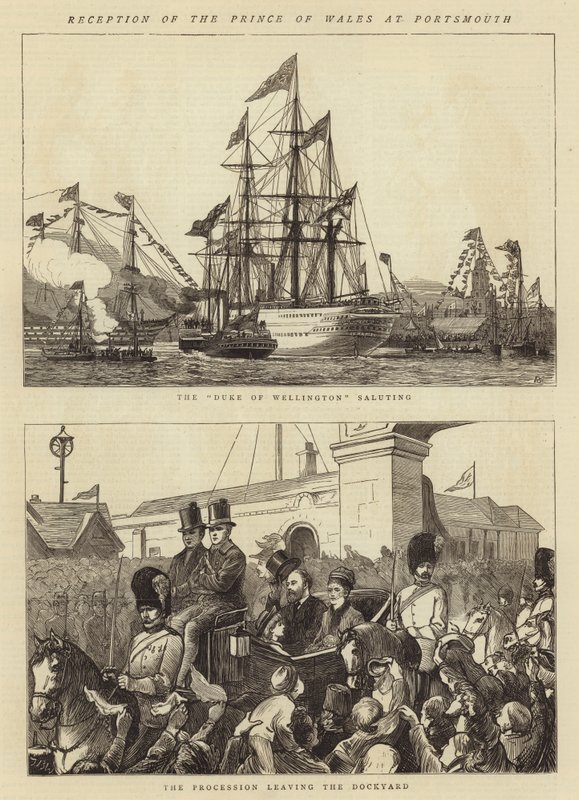 Přijetí prince z Walesu v Portsmouthu od Theodore Blake Wirgman