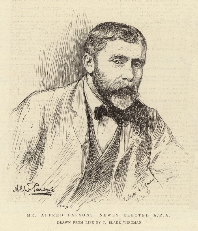 Pan Alfred Parsons, nově zvolený ARA od Theodore Blake Wirgman