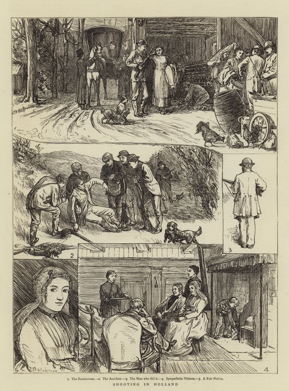 Střelba v Holandsku od Theodore Blake Wirgman