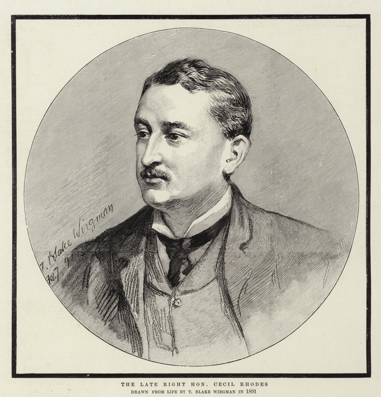 Pozdní pravice ctihodný Cecil Rhodes od Theodore Blake Wirgman