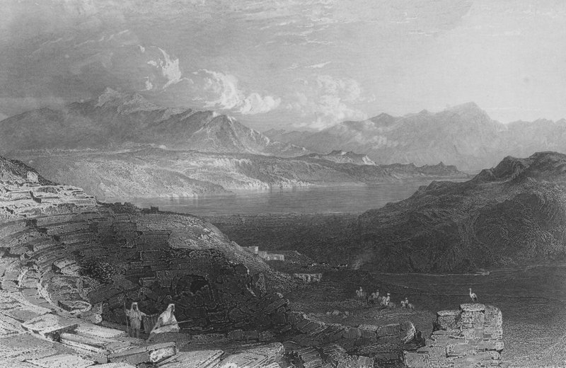Tiberiadské jezero nebo Galilejské jezero od Thomas Allom