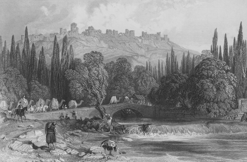 Hrad Smyrna, Malá Asie od Thomas Allom