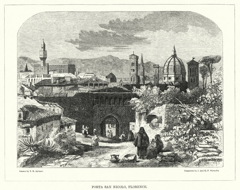 Porta San Nicolo, Florencie od Thomas Brabazon Aylmer