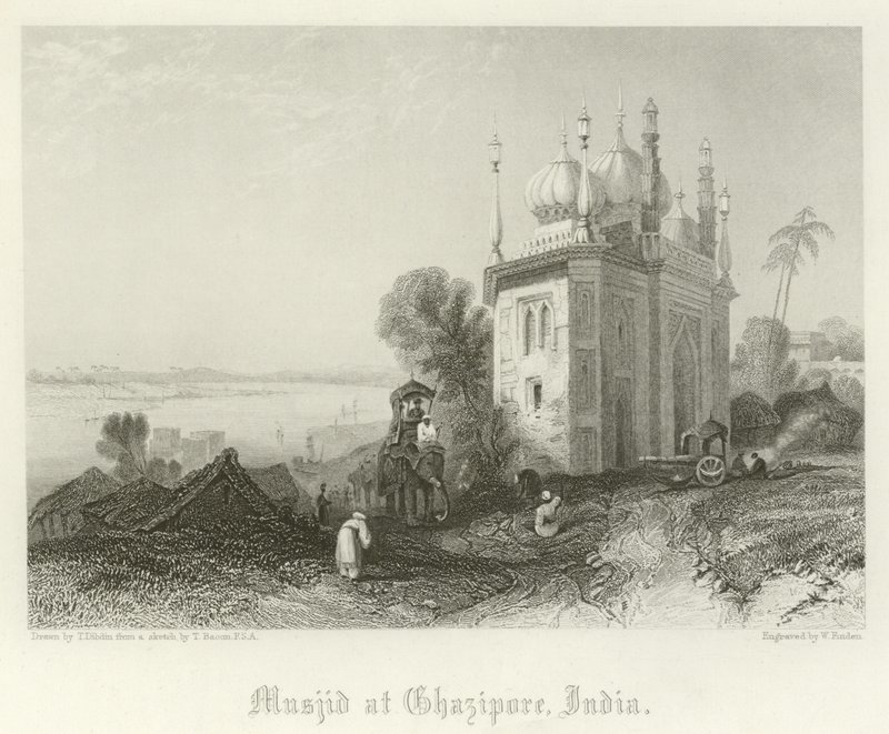 Masjid v Ghazipore, Indie od Thomas Colman Dibdin