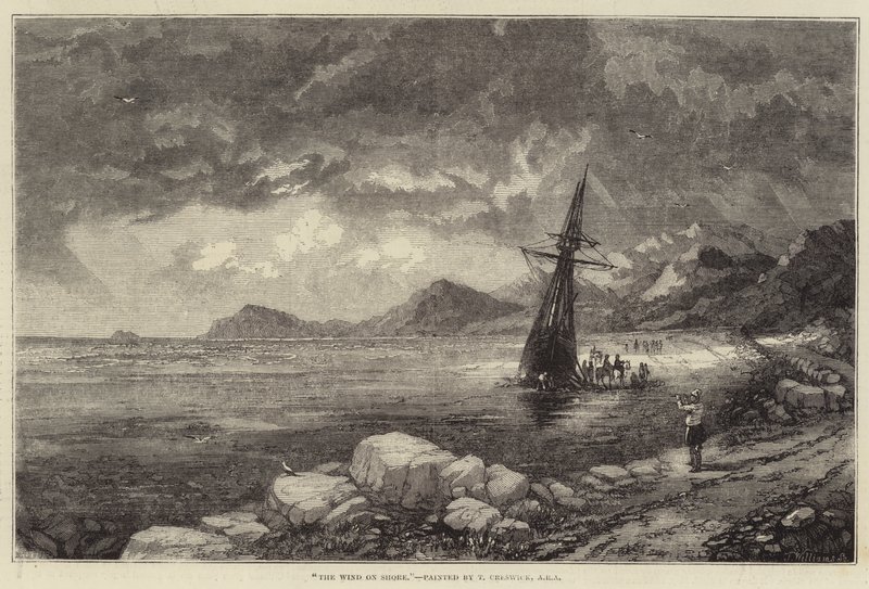 Vítr na pobřeží od Thomas Creswick