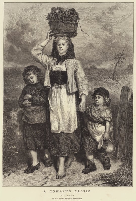 Nížinná Lassie od Thomas Faed