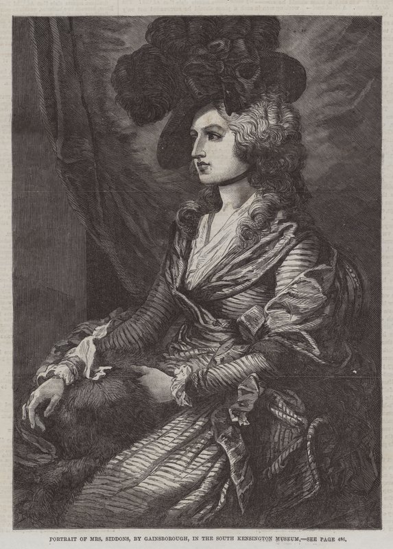 Portrét paní Siddonsové v South Kensington Museum od Thomas Gainsborough
