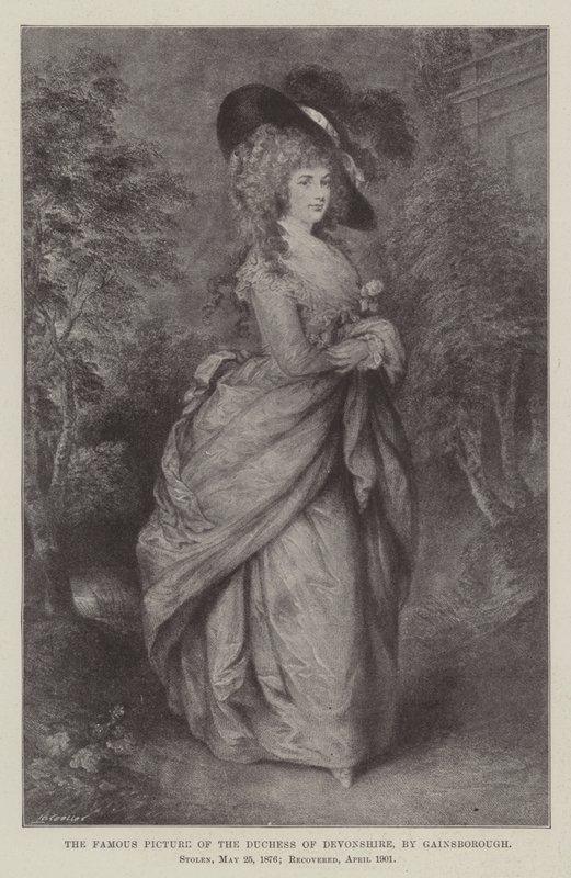 Slavný obrázek vévodkyně z Devonshire od Thomas Gainsborough