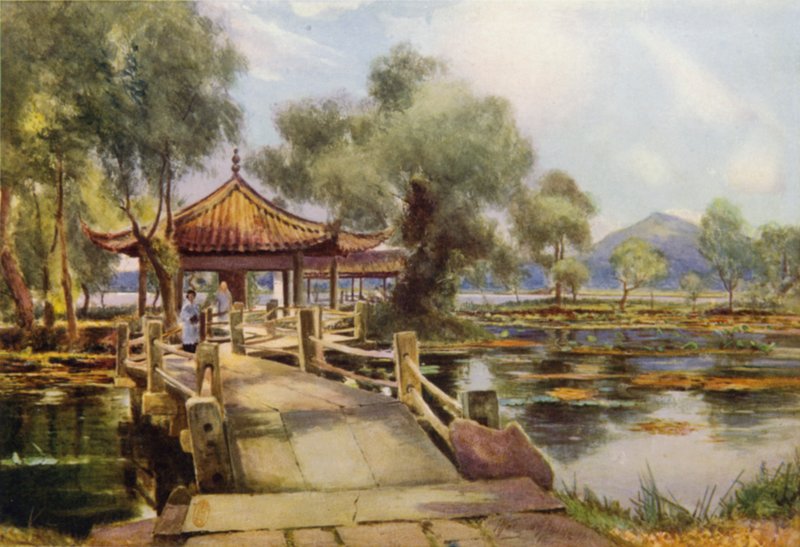 Hangchow, Lotosový ostrov, Západní jezero od Thomas Hodgson Liddell