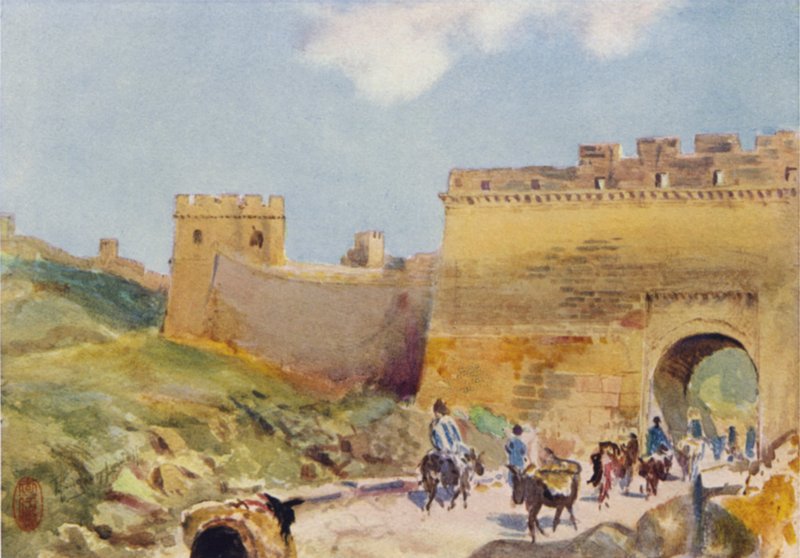 Nankowský průsmyk, brána Velké zdi od Thomas Hodgson Liddell