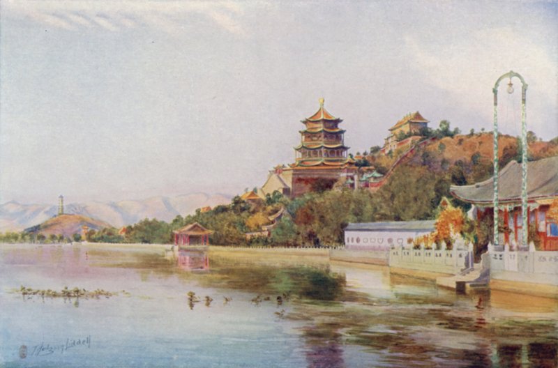 Peking, pavilon pozdní císařovny, Letní palác od Thomas Hodgson Liddell
