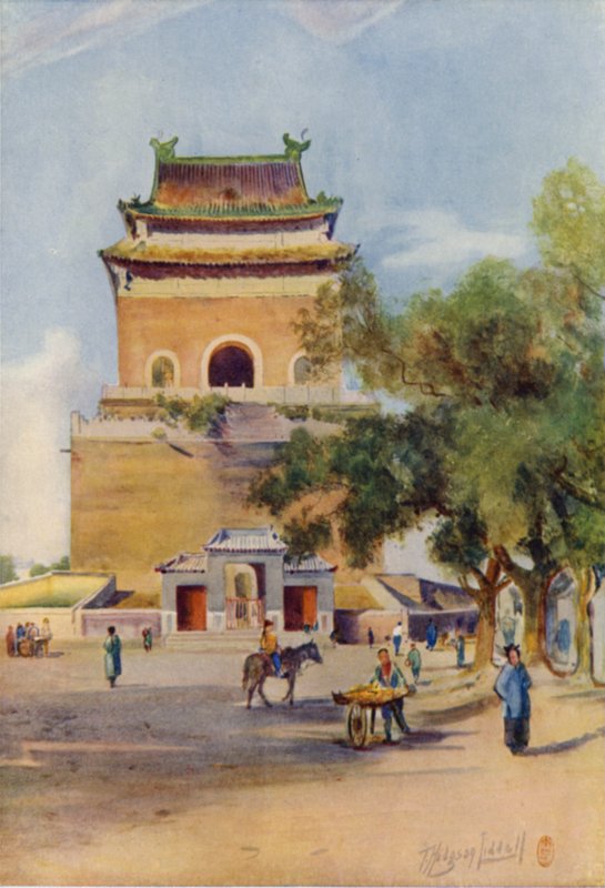 Peking, zvonice od Thomas Hodgson Liddell