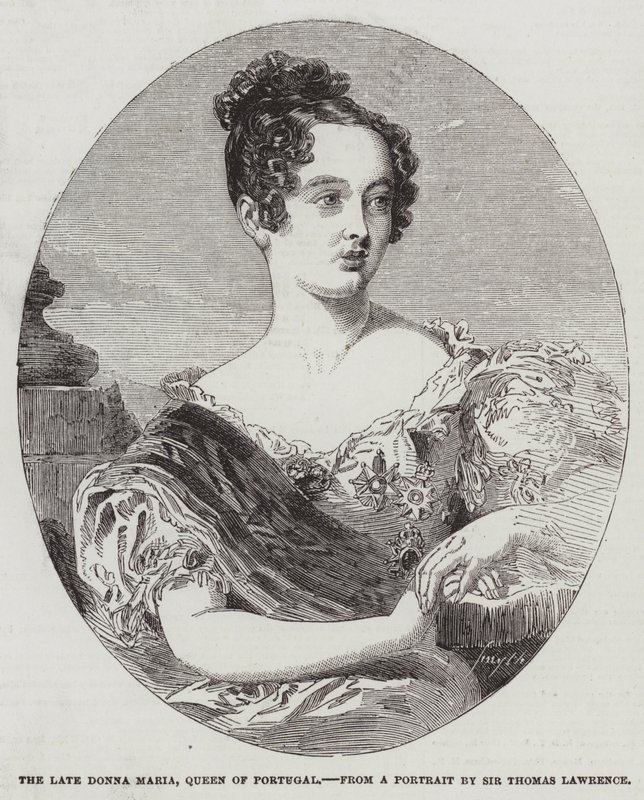 Zesnulá Donna Maria, královna Portugalska od Thomas Lawrence