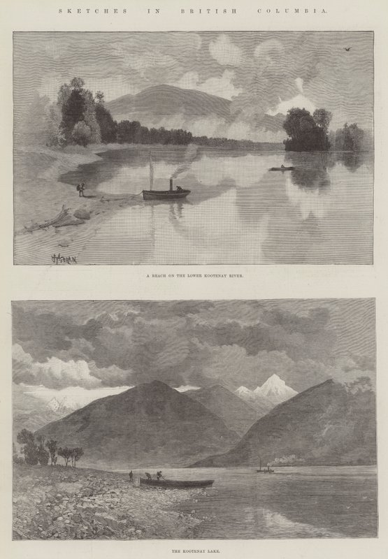 Náčrtky v Britské Kolumbii od Thomas Moran