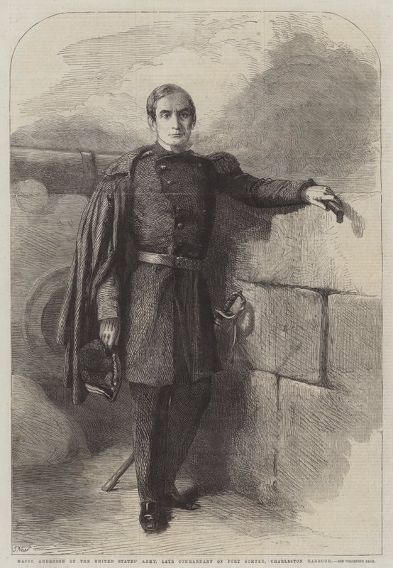 Major Anderson z armády Spojených států, pozdní velitel Fort Sumter, Charleston Harbor od Thomas Nast
