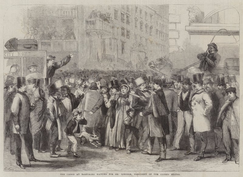 Dav v Baltimoru čeká na pana Lincolna, prezidenta Spojených států od Thomas Nast