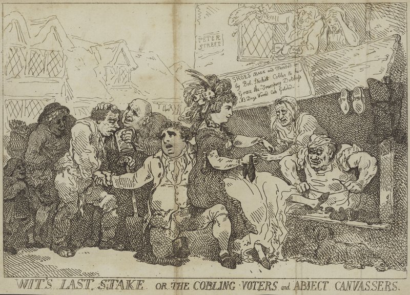 Witův poslední kůl nebo dlabaní voliči a skandální agitátoři od Thomas Rowlandson