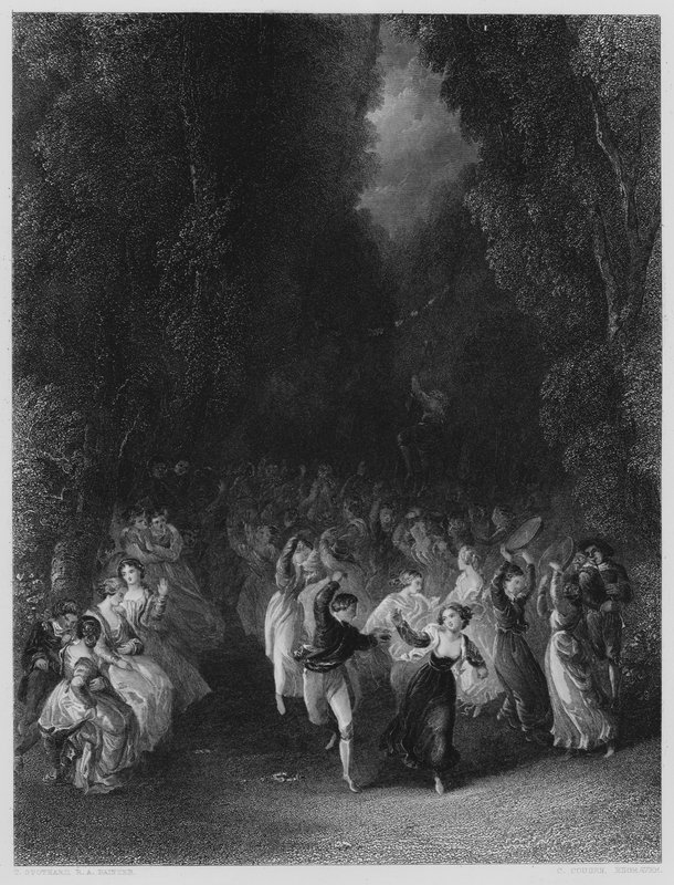 A Fete Champetre, z obrázku v galerii Vernon od Thomas Stothard